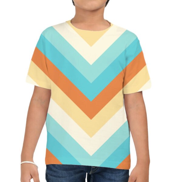 Apricot Shoreline Chevron Kids T-Shirt - Image 3