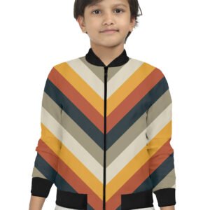 Autumn Veil Chevron Kids Bomber Jacket