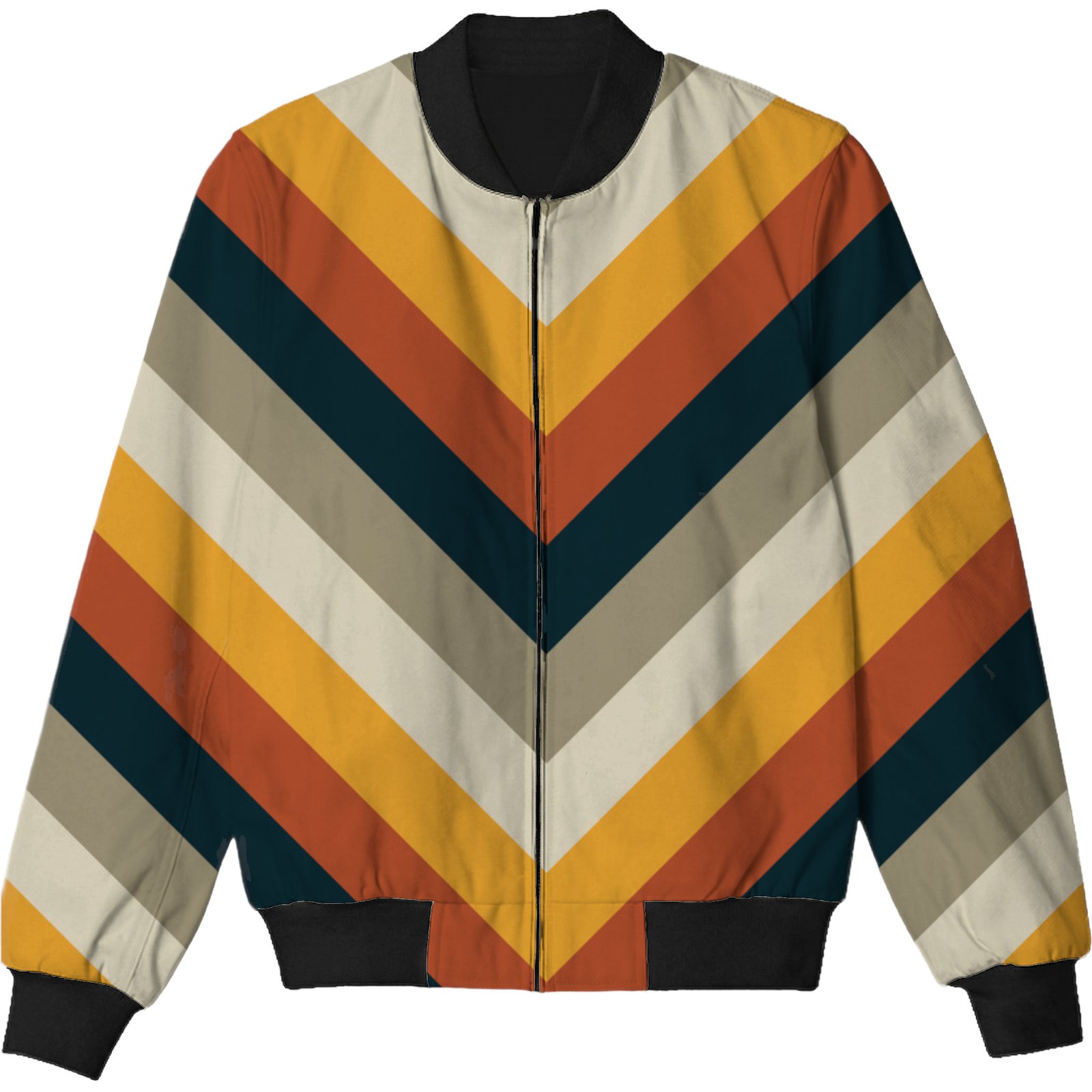 Autumn Veil Chevron Kids Bomber Jacket - Image 3