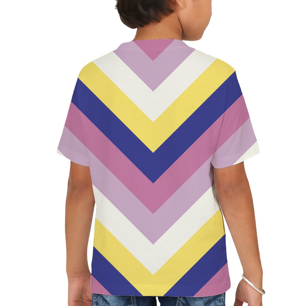 Berry Breeze Chevron Kids T-Shirt - Image 2