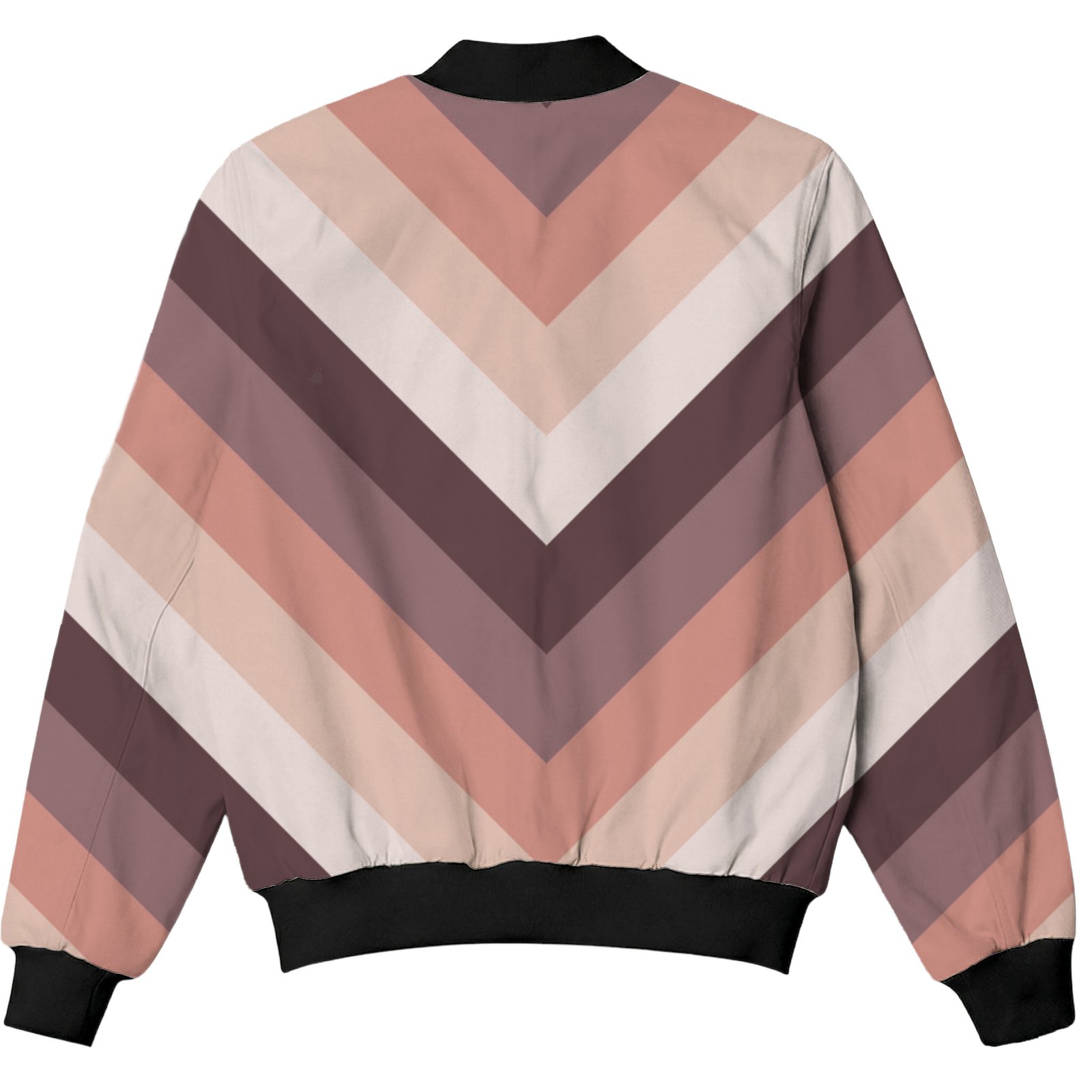 Blush Clay Chevron Kids Bomber Jacket - Image 2