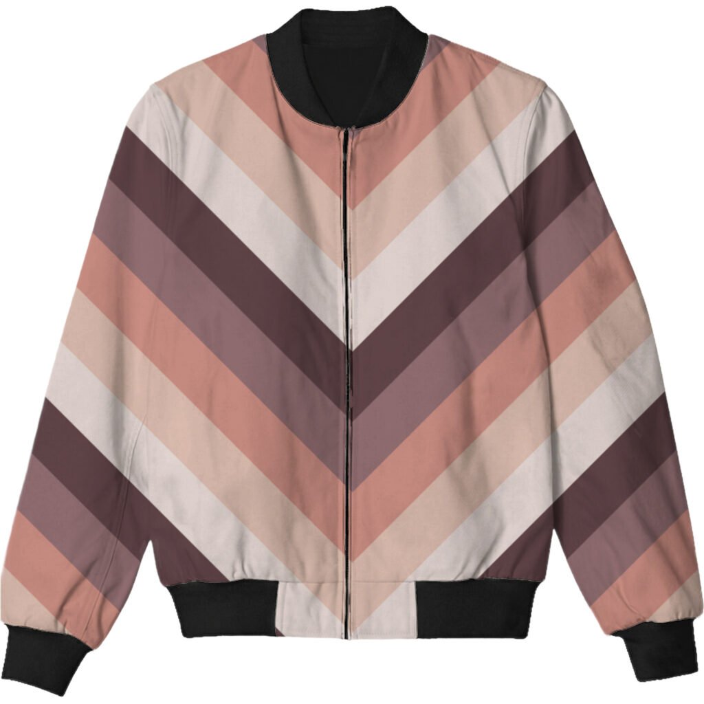 Blush Clay Chevron Kids Bomber Jacket