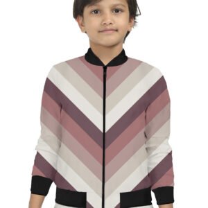 Blush Memory Chevron Kids Bomber Jacket