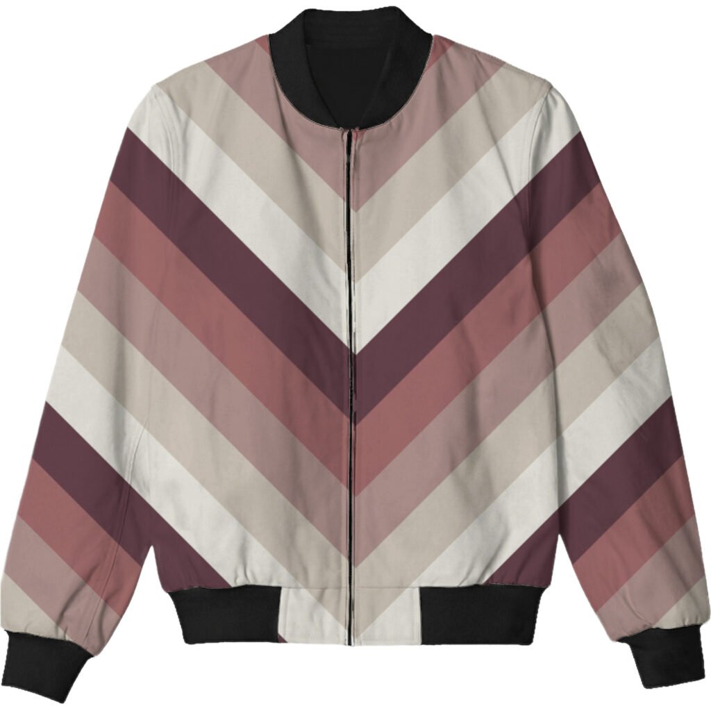 Blush Memory Chevron Kids Bomber Jacket
