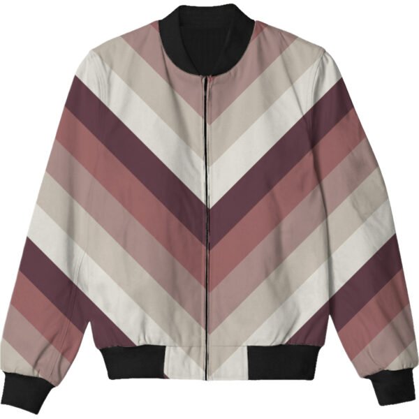 Blush Memory Chevron Kids Bomber Jacket - Image 3
