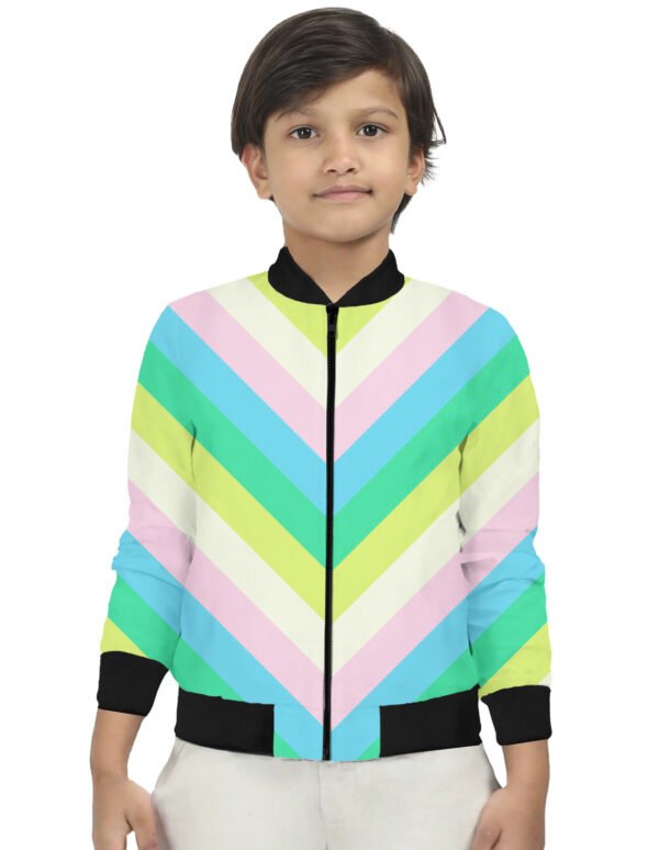 Bubble Beach Chevron Kids Bomber Jacket