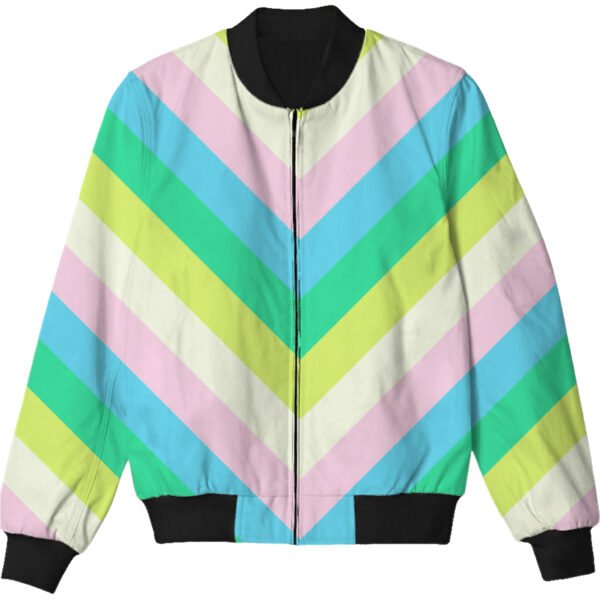 Bubble Beach Chevron Kids Bomber Jacket - Image 3
