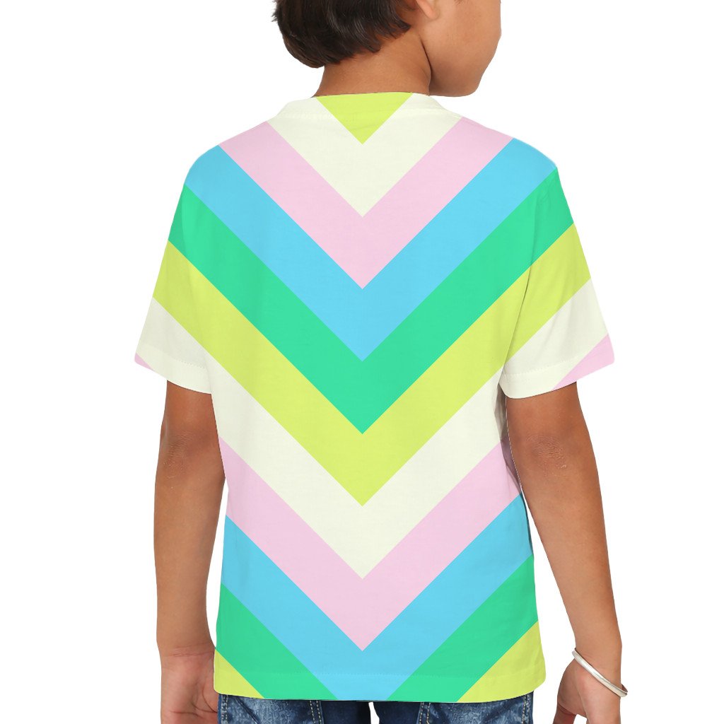 Bubble Beach Chevron Kids T-Shirt - Image 2