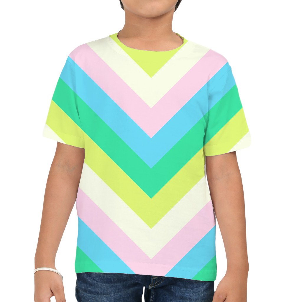 Bubble Beach Chevron Kids T-Shirt - Image 3
