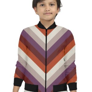 Burnt Orchard Chevron Kids Bomber Jacket