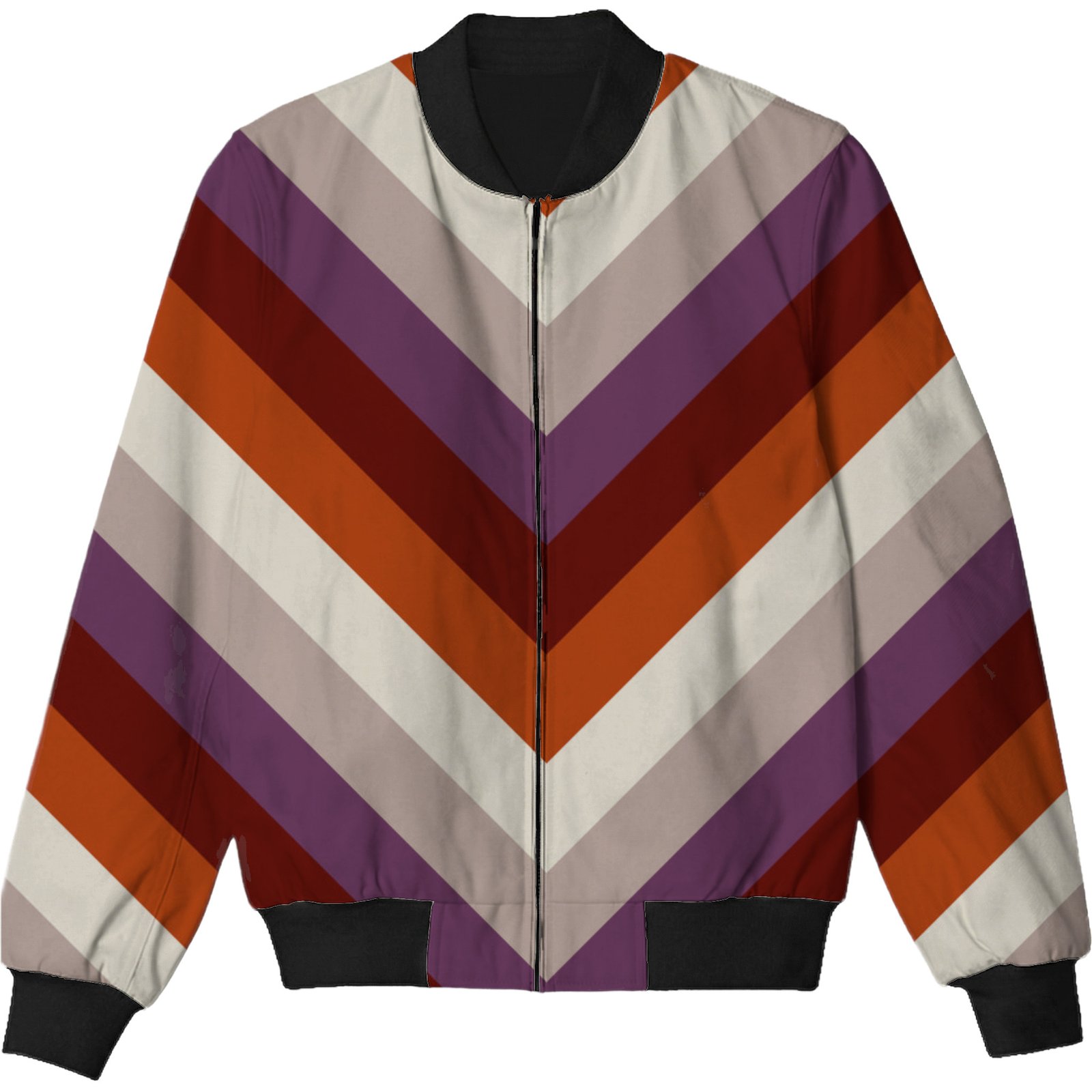 Burnt Orchard Chevron Kids Bomber Jacket - Image 3