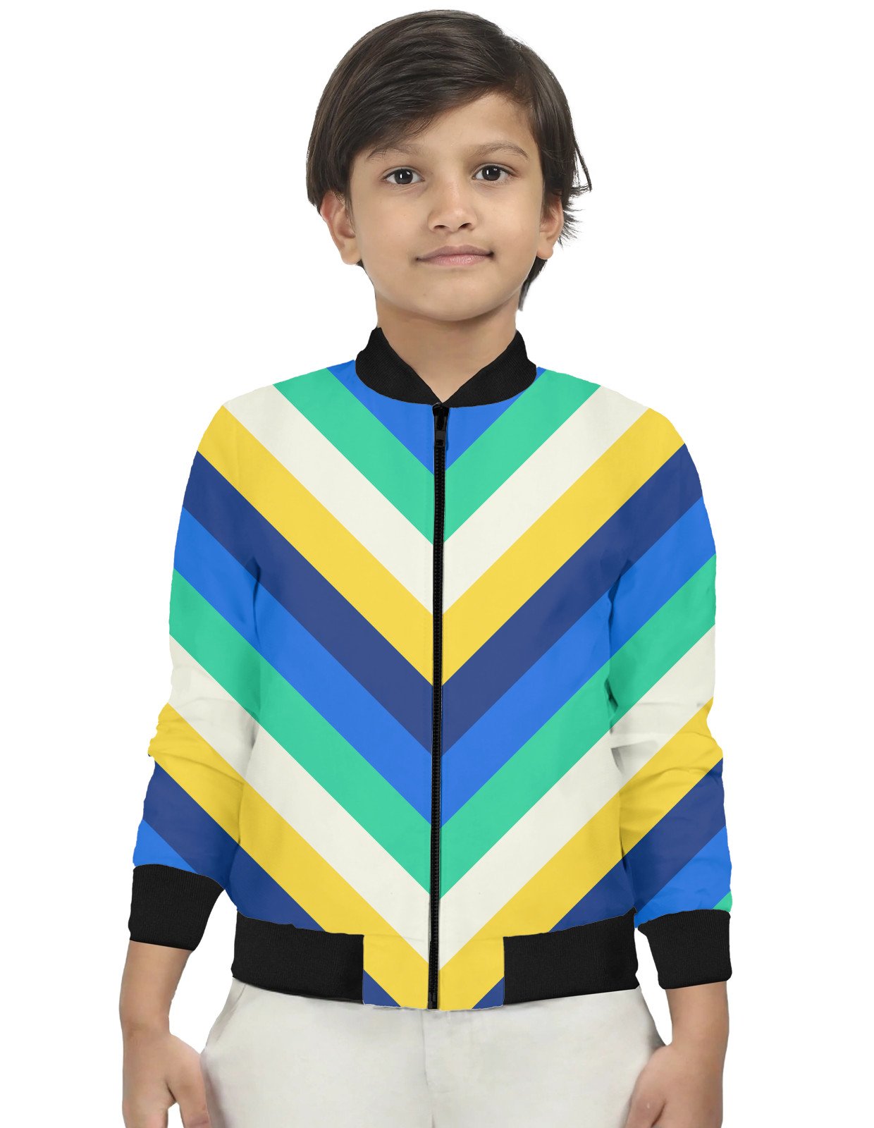 Cabana Breeze Chevron Kids Bomber Jacket - Image 1