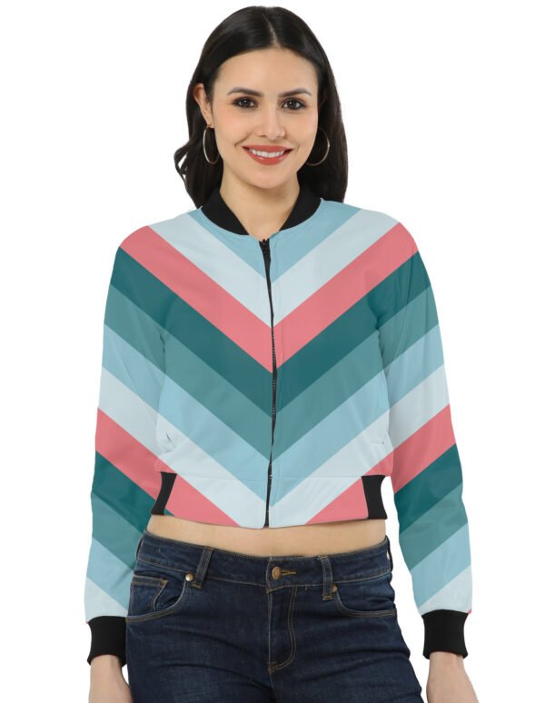Calmwave Chevron Women Bomber Jacket
