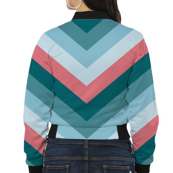 Calmwave Chevron Women Bomber Jacket - Image 2