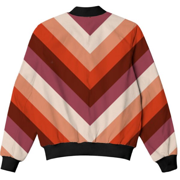 Cinnamon Bark Chevron Kids Bomber Jacket - Image 2