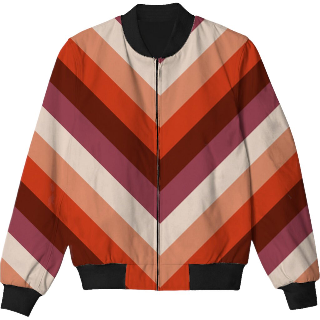 Cinnamon Bark Chevron Kids Bomber Jacket