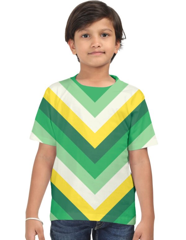 Citrus Leaves Chevron Kids T-Shirt