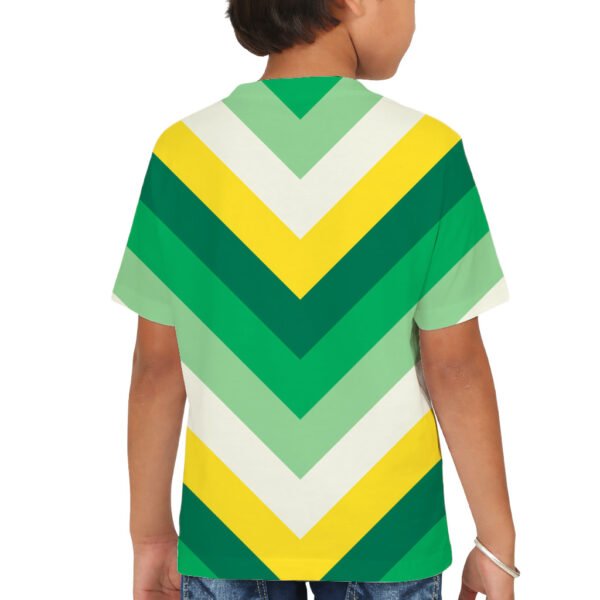 Citrus Leaves Chevron Kids T-Shirt - Image 2
