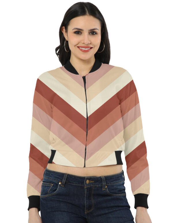 Clay Ember Chevron Women Bomber Jacket