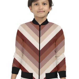Cocoa Hearth Chevron Kids Bomber Jacket