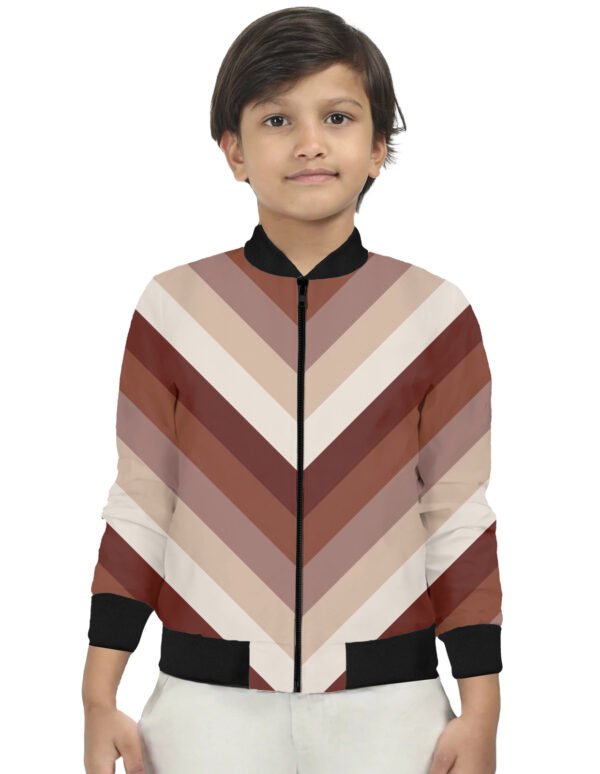 Cocoa Hearth Chevron Kids Bomber Jacket