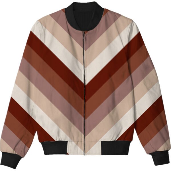 Cocoa Hearth Chevron Kids Bomber Jacket - Image 3