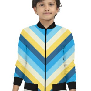 Daisy Splash Chevron Kids Bomber Jacket