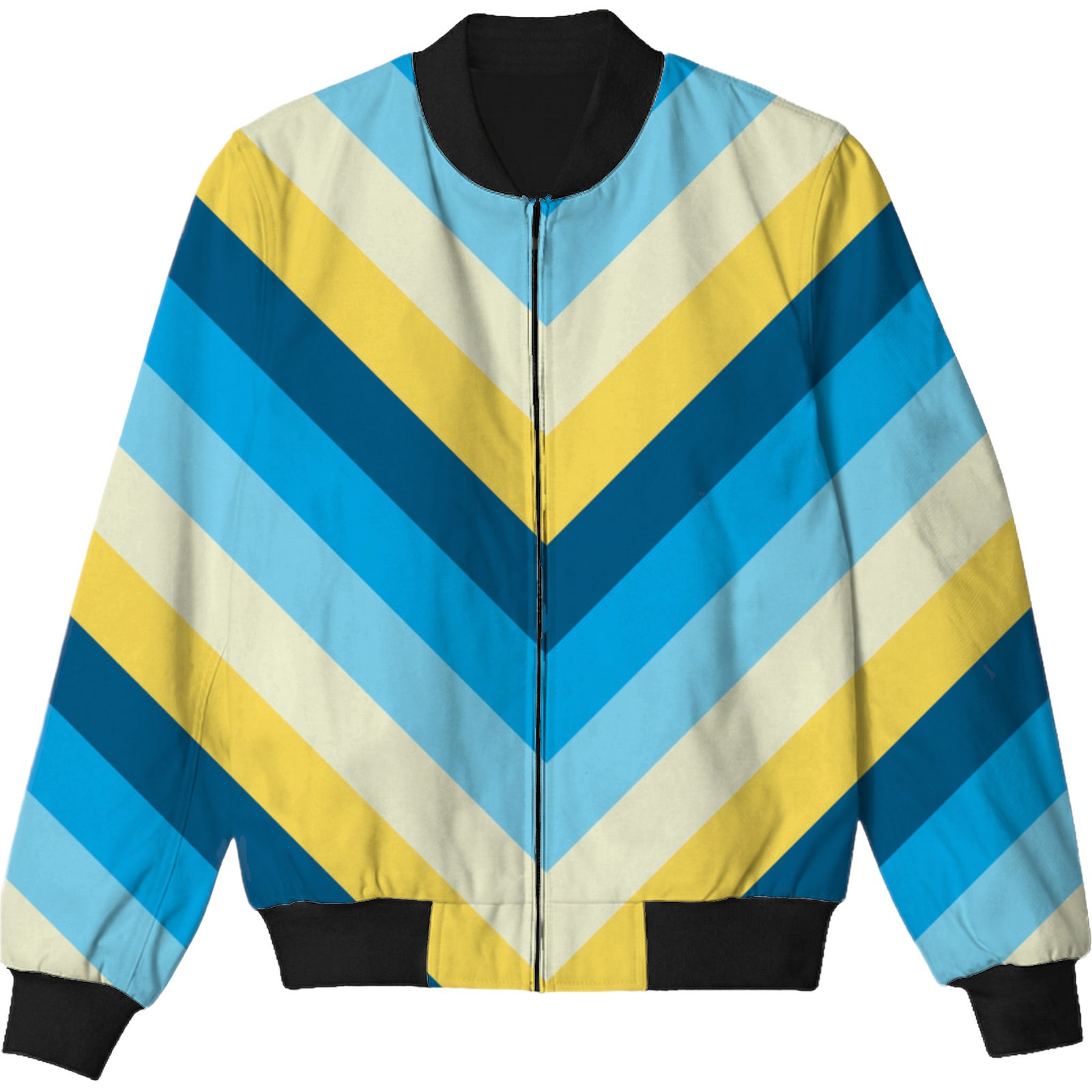 Daisy Splash Chevron Kids Bomber Jacket - Image 3