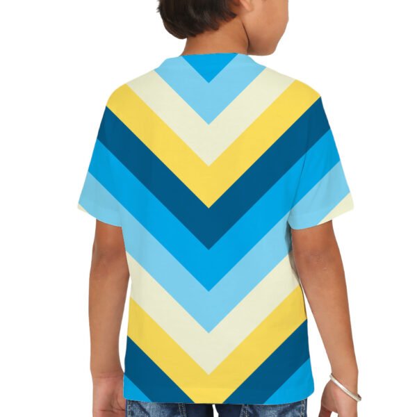 Daisy Splash Chevron Kids T-Shirt - Image 2