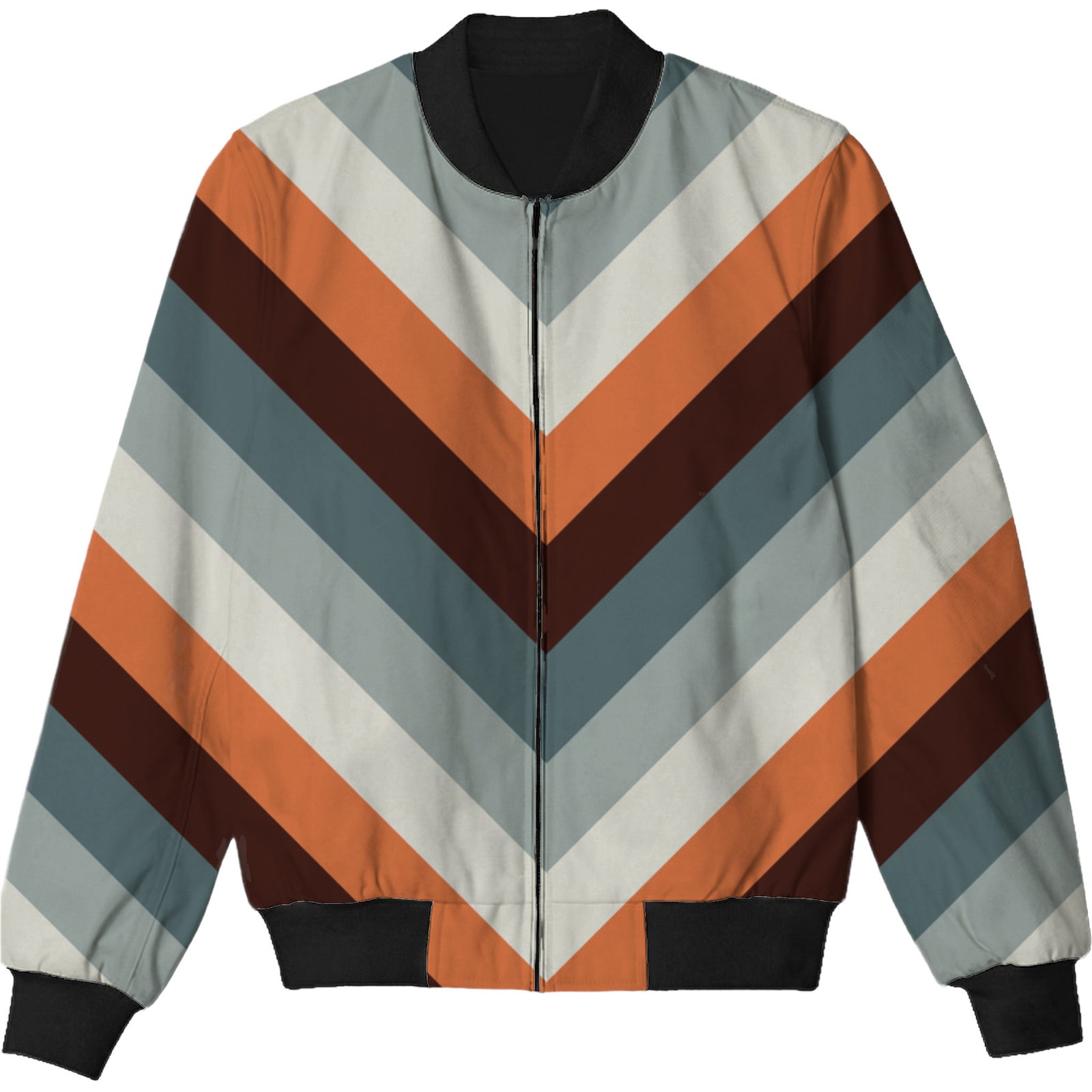 Dark Ember Chevron Kids Bomber Jacket - Image 3