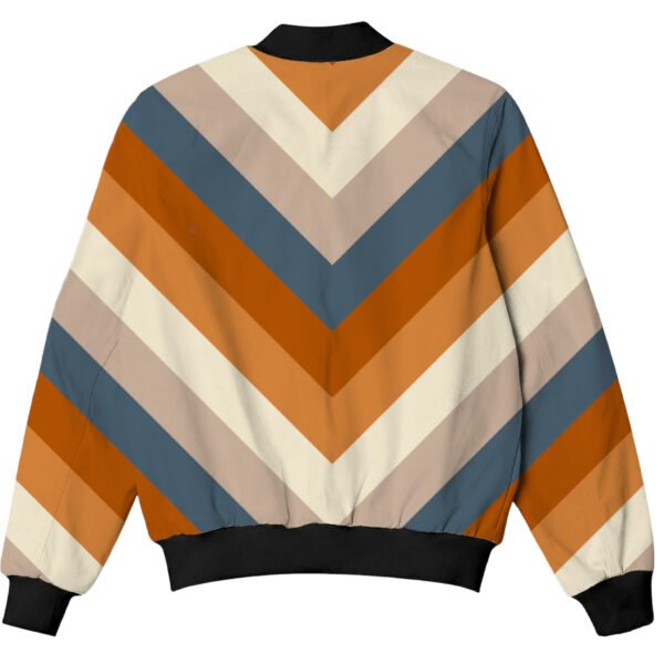 Dusty Clay Chevron Kids Bomber Jacket - Image 2