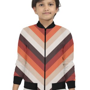 Flame Dance Chevron Kids Bomber Jacket