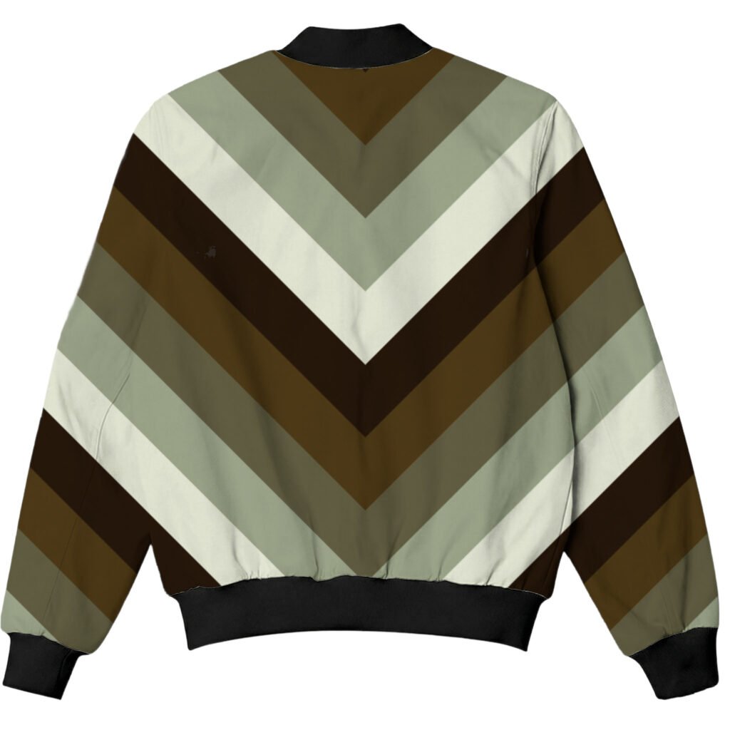 Forest Moss Chevron Kids Bomber Jacket