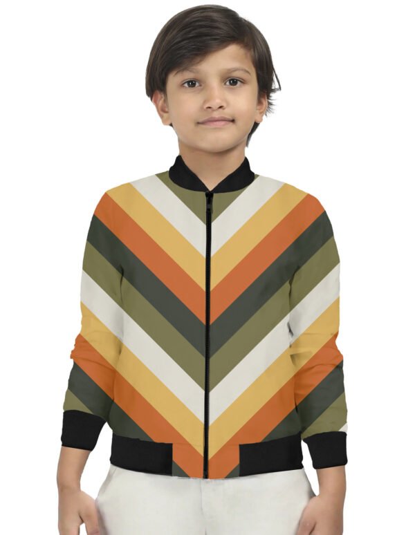 Forest Shadow Chevron Kids Bomber Jacket