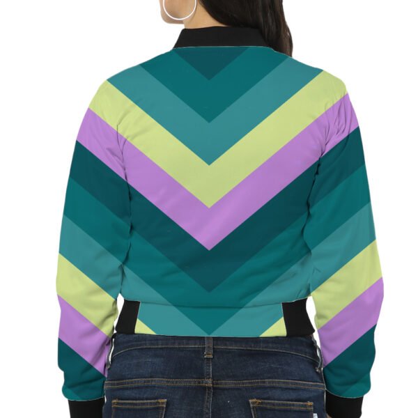 Fresh Joy Chevron Women Bomber Jacket - Image 2