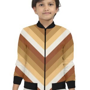 Golden Field Chevron Kids Bomber Jacket