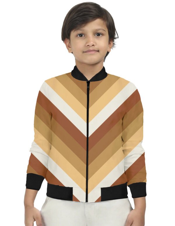 Golden Field Chevron Kids Bomber Jacket