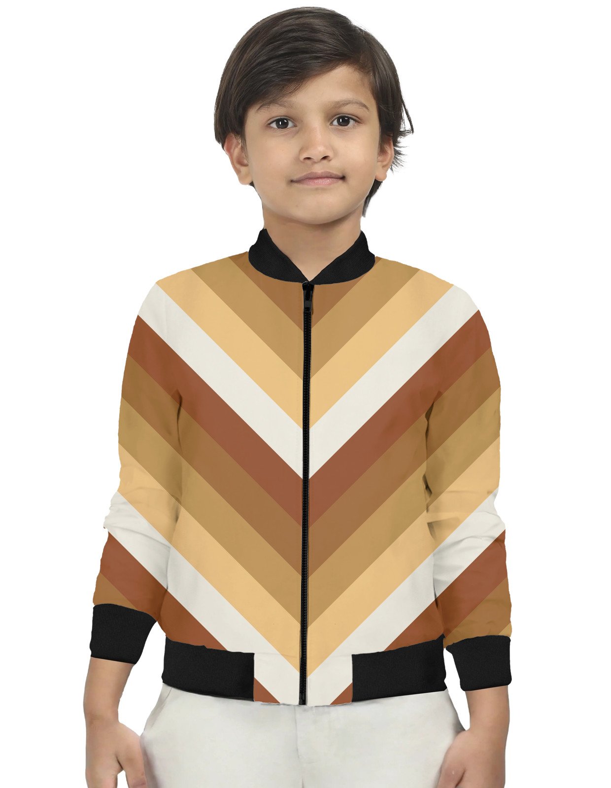 Golden Field Chevron Kids Bomber Jacket