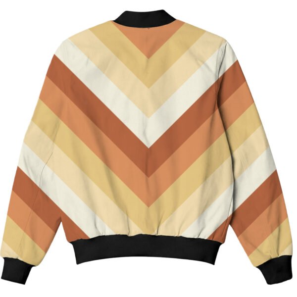 Golden Honey Chevron Kids Bomber Jacket - Image 2