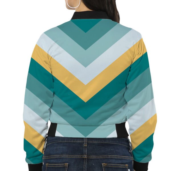 Golden Shore Chevron Women Bomber Jacket - Image 2