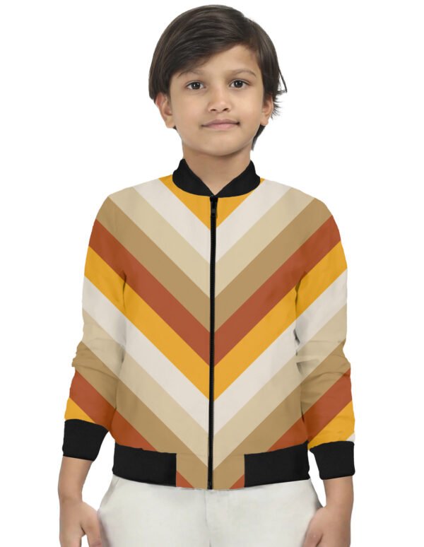 Honey Oak Chevron Kids Bomber Jacket