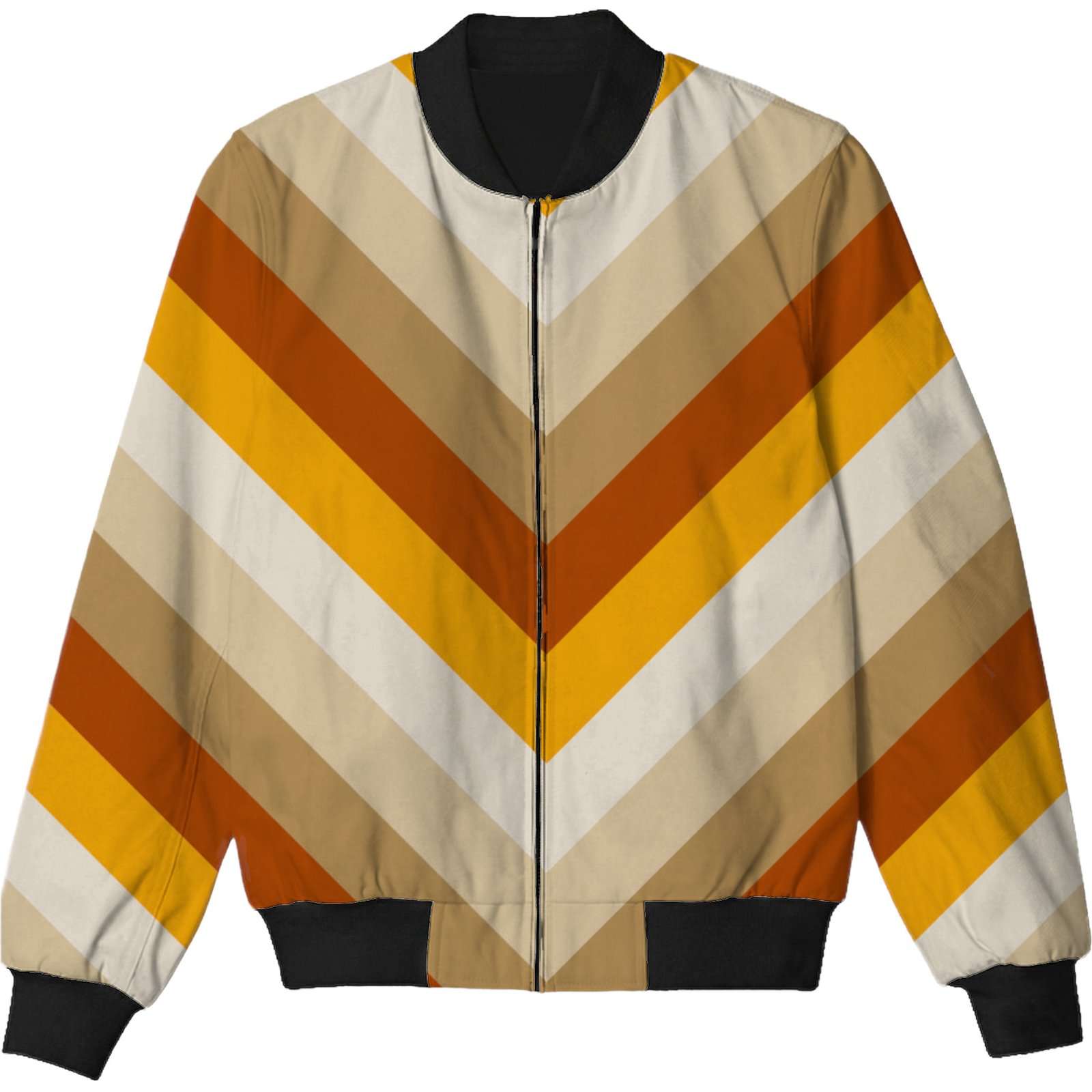 Honey Oak Chevron Kids Bomber Jacket - Image 3
