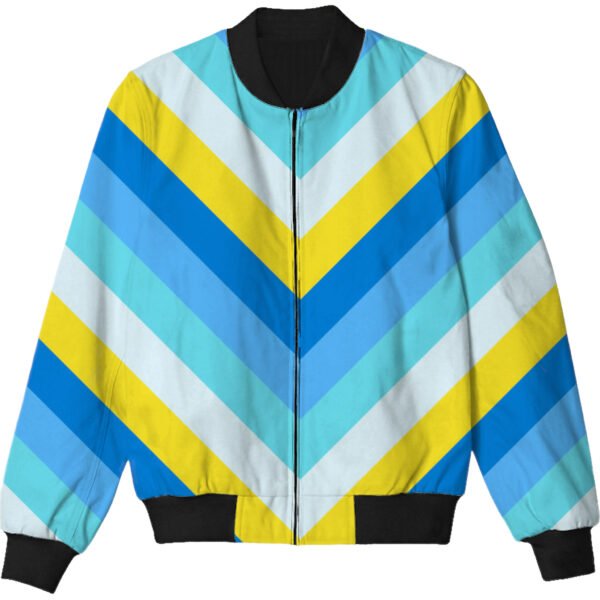 Island Pulse Chevron Kids Bomber Jacket - Image 3