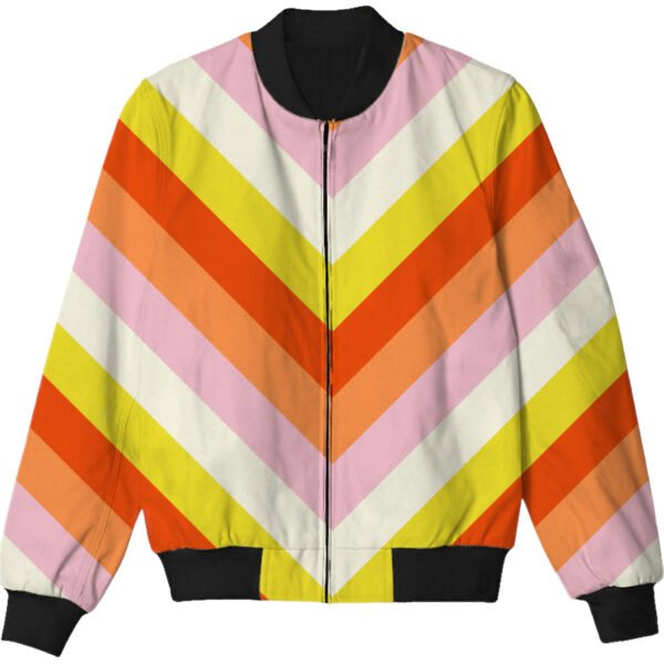 Juice Parade Chevron Kids Bomber Jacket - Image 3