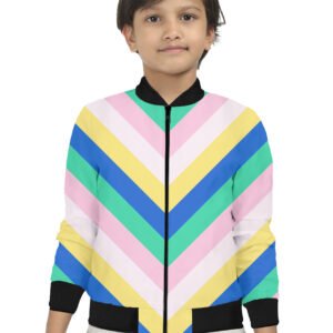 Laguna Lush Chevron Kids Bomber Jacket