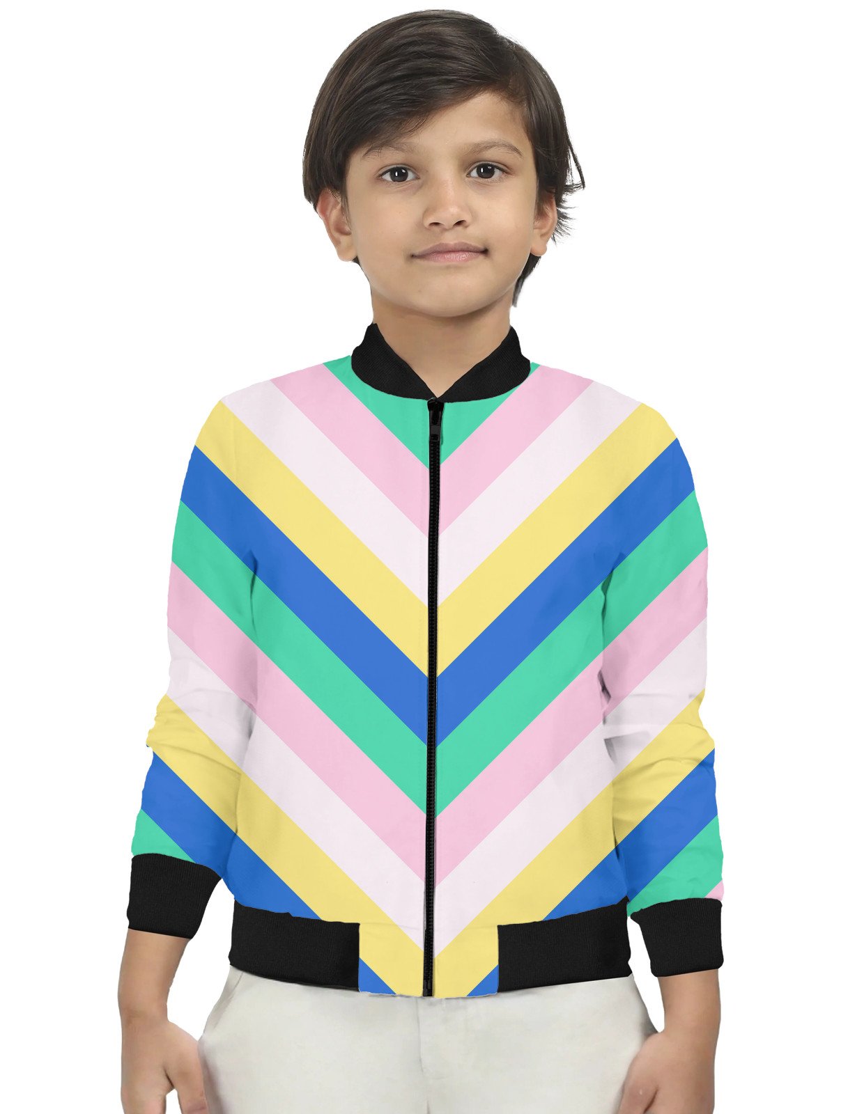 Laguna Lush Chevron Kids Bomber Jacket