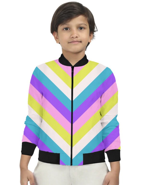 Lolli Pop Waves Chevron Kids Bomber Jacket