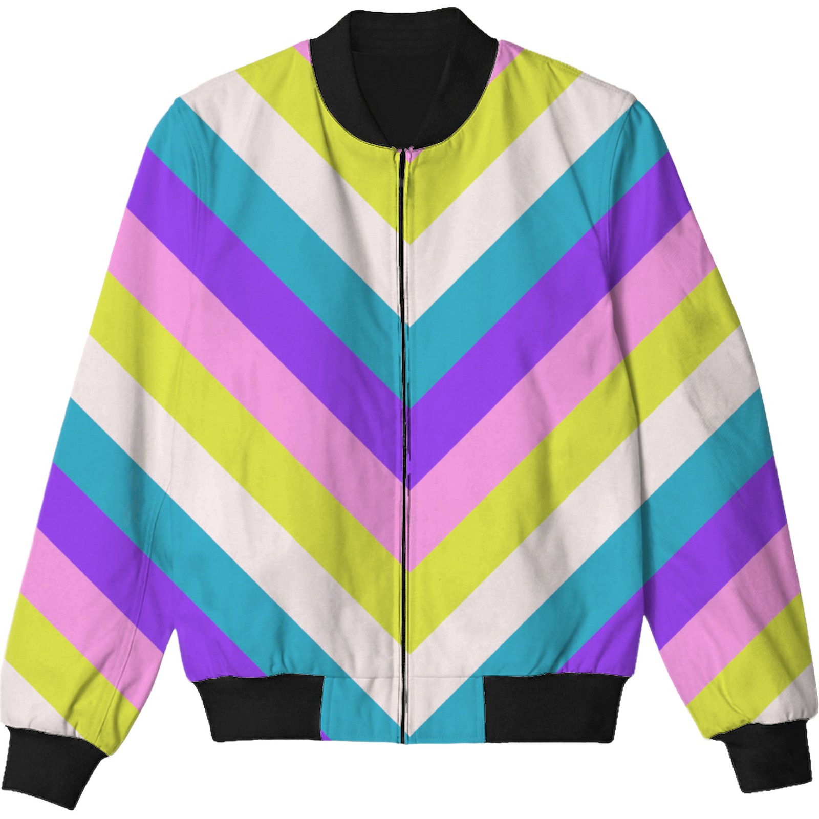 Lolli Pop Waves Chevron Kids Bomber Jacket - Image 3