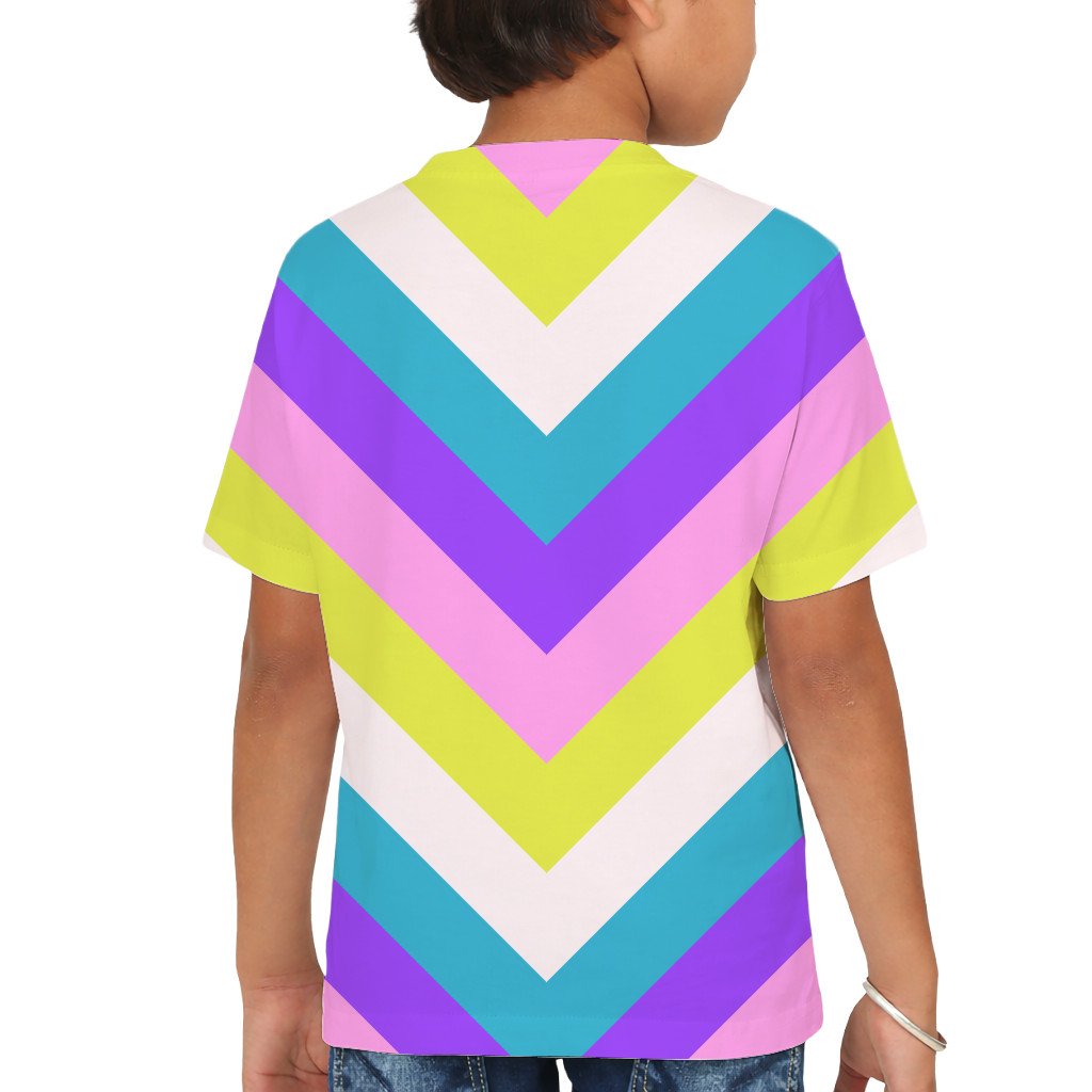 Lolli Pop Waves Chevron Kids T-Shirt - Image 2