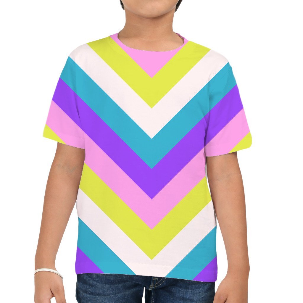 Lolli Pop Waves Chevron Kids T-Shirt - Image 3